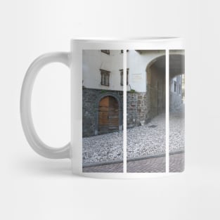 Gorizia, Italy. The castle. It stands between the walls of the ancient village, what medieval sources cite as Upper Land. Friuli Venezia Giulia. Sunny spring afternoon day. Mug